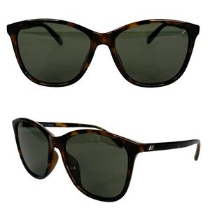 LE SPECS Entitlement 57mm Sunglasses NEW Milky Tort Tortoise